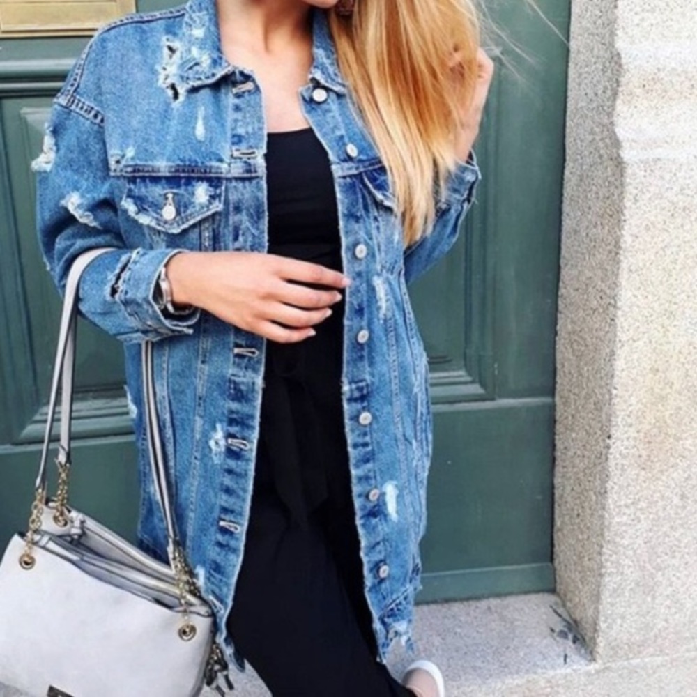 Oversized denim jacket